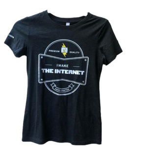 Pantheon I make the Internet tech nerd soft grey short sleeve crewneck tee M